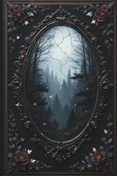 Gothic Enchanted Forest Journal Notebook, Vintage Elegance Pages: 6 x 9 Notebook, 120 Decorated Line Pages,