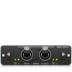 Behringer WING-DANTE WING Scheda di Espansione per 64x64 Canali Audinate Dante AoIP Networking