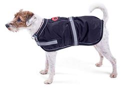 Petface Super Zachte Waterdichte Hondenjas, 50 cm, Zwart