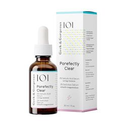 Geek & Gorgeous 101 - Porefectly Clear, light gel exfoliant with 2% salicylic acid & Sarcosine, unclogs pores & improves blackheads & oiliness - combination & oily skin, 30ml