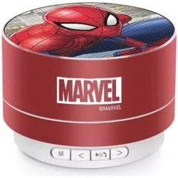 ERT GROUP Patrón de Marvel con Licencia Spider Man 022 Altavoz Bluetooth, Altavoz portátil de 3 W, micrófono Integrado y Radio FM, Ranura para Tarjeta Micro SD, batería Recargable