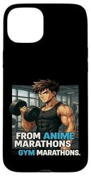 From Anime Marathons to GYM Marathons Coque pour iPhone 15 Plus