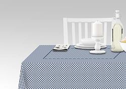 Doge Milano Nappe avec impression numérique, 100% Made in Italy Nappe antidérapante pour salle à manger, lavable et antitache, Modèle Maiolica - Ruffia, cm 140x140