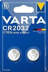 Varta batterijen Electronics CR2032 Lithium knoopcel verpakking met 2 stuks knoopcellen in originele blisterverpakking met 2 stuks, metallic