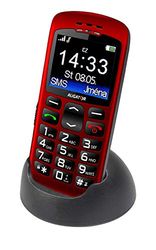 Aligator seniorenhandy met SOS-knop en locator, Seniorenmobiele telefoon, 4.8x2.32x0.55 inch, rood