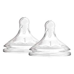 Dr. Brown's Escolhas de silicone com tetina + boca larga nível 1 + 0 meses