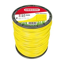 Oregon Filo da Taglio Quadrato Giallo per Decespugliatori e Tagliaerba, in Nylon Professionale, Adatto alla Maggior Parte dei Decespugliatori, 4.0 mm x 95 m (69-478-Y)