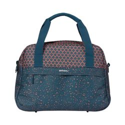 Basil Flair Borsa per bicicletta singola – 18 l, verde, impermeabile, sostenibile in bottiglie di plastica riciclata, ideale per l'uso quotidiano, 34 x 14 x 30 cm
