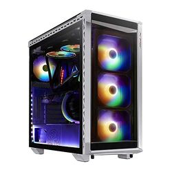 ADATA XPG BATTLECRUISER Super Mid-Tower PC Chassis, Metal Construction with Glass Panels, Air-Flow Cooling, Modular Tool-Less, Dust-Filter, I/O USB Ports, White
