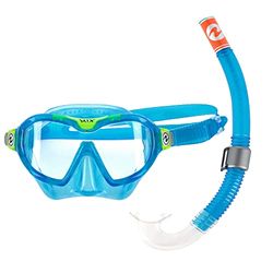 AQUALUNG Combo mistura de mergulho, máscara e tubo para meninos e meninas a partir dos 4 anos, proteção UV, vedação de silicone, lentes anti-embaciamento e anti-fugas, caminhadas aquáticas,