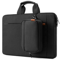 Inateck Funda Maletín Protector 15.6-16 Pulgadas, Resistente a Salpicaduras, para Viajes de Negocios y Desplazamientos, con Bolsa de Accesorios, Negro