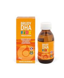 BRUDYLAB - Brudy DHA Kids - Trigliceridos Aceite para las necesidades infantiles de DHA con Aroma Mandarina - Ácidos Grasos Omega 3-125 ml