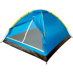 AKTIVE Tente Dôme 4 Personnes 210X240X130 cm, Design Igloo avec Double Toit et Moustiquaire, Structure en Fibre de Verre, Montage Facile et Sac Inclus (52551)