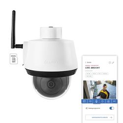 ABUS Surveillance camera with motion detection, object detection, 4K recordings, push notifications, night vision, 2-way audio, memory card, privacy masking & app