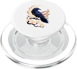 Crescent Moon Flowers Cuervo Cuervos PopSockets PopGrip para MagSafe