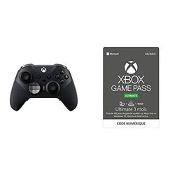 Manette Xbox Elite Série 2 Sans Fil + 3 Mois Abonnement | Xbox Game Pass Ultimate [Code jeu à télécharger]