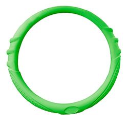FH Group Universal Fit Silicone with Grip and Pattern Massaging Grip Steering Wheel Cover fits most Cars, SUVs, Trucks, and Vans Green