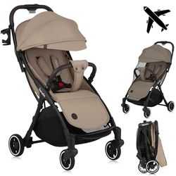 LIONELO Julie One Wandelwagen voor kinderen 0 tot 4 jaar/22kg Licht en opvouwbaar Rugleuningverstelling van zit- naar ligpositie en voetsteun Voetenzak Klamboe, Tas Wielen met schokdempers
