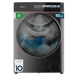 Cecotec Lavadora 10 Kg Carga Frontal Autodosis Bolero DressCode 10900 Autodose Inverter FullColor Steel A 1400RPM, Bajo Consumo, Pantalla FullColor 10,3", 11 Programas, Motor Inverter Plus, Vapor