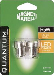 Magneti Marelli 070.000000000009504 R5W - Par de bombillas LED para coche 4SMD 12 V casquillo BA9S