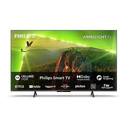 Philips 4K LED Smart Ambilight TV|PUS8118|65 Pulgadas|UHD 4K TV|60 Hz|P5 Picture Engine|HDR10+|Smart TV|Dolby Atmos|Altavoces de 20 W|Soporte|Prime|Netflix|Youtube|Google Assistant|Alexa