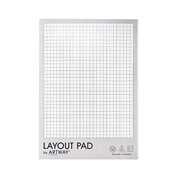 Artway - A3 Layout Pad - 60gsm - Acid-Free, Bleed-Resistant Paper - With Layout Grid - 35 Sheets