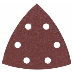 Bosch 2607019489 Pacote de 25 lixas para lixadeiras Delta (93 mm, grão 80)