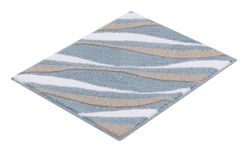 Kleine Wolke Tapis de Bain en polyacrylique, Bleu Acier, 55 x 65 cm