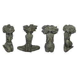 Dekoracyjna figurka marki DKD Home Decor Szary Cement (20 x 10 x 24 cm) (4 sztuki) (Numer referencyjny: S3019553)