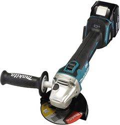Makita DGA504RFJ3 - Amoladora angular inalámbrica (180 V, 30 Ah, 2 baterías y cargador, 18 V, incluye 5 discos flexibles con 3 x 3,0 Ah)