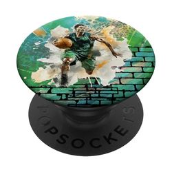 Coloridos Niños Baloncesto Fan Deportes PopSockets PopGrip Adhesivo