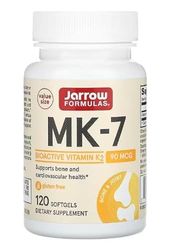 Jarrow Formulas Vitamine K2 MK-7 90mcg - 120 Softgels - Soutien Cardiovasculaire et Osseux, Haute Absorption