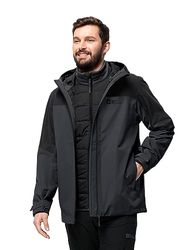 Jack Wolfskin Glaabach 3 en 1 Jkt M Chaqueta, Negro, L para Hombre