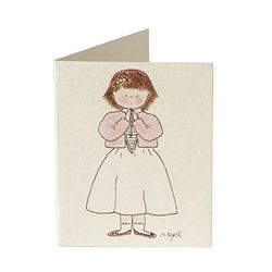 Mopec Kartka komuniczna dla dziewczynki w krótkim garniturze, 100 sztuk, Karton, Wielobarwny, 0,02x6.50x4.00 cm