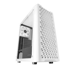 Mars Gaming MC-iPRO, Professionele ATX Behuizing, 3D Mesh Front Grille, Zijvenster van Gehard Glas, Ultrastille 12cm FDB-Ventilator, PC-Behuizing met Ondersteuning voor Vloeistofkoeling, Wit
