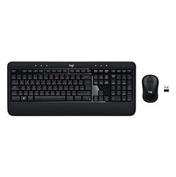 Logitech Advanced Combo Kit Mouse e Tastiera, Layout Inglese Qwerty, Nero