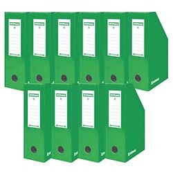 OFFICER PRODUCTS DONAU 7648101-06FSC - Raccoglitore in cartone, 10 pezzi, colore: Verde