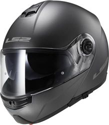 LS2 Motorcycle Helmets - FF325 Strobe Modular Flip Front - Titanium Colour - XXS