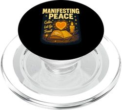 Manifestando Paz Arte Vela Espiritual PopSockets PopGrip para MagSafe