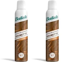 Batiste Dry Shampoo in Brunette with a Hint of Colour 200ml, No Rinse Spray to Refresh Hair in Between Washes, No White Residue for Brown Hair (Pack of 2)