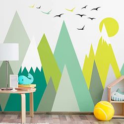Ambiance Sticker Stickers Enfant Montagnes scandinaves lincika 110 x 165 cm