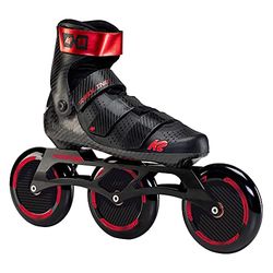 K2 Skates Redline 125 Patines, Unisex-Adult, Negro/Rojo, 42 EU