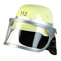 W WIDMANN MILANO Party Fashion - Casque de pompier avec visière pour enfants, en plastique dur, uniforme, équipement de pompier