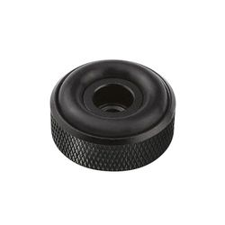 Dynavox Piedini per dispositivi con zigrinatura Mini in alluminio, per dispositivi HiFi come altoparlanti, amplificatori e giradischi, nero anodizzato, set da 4