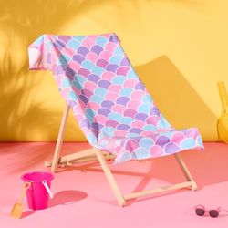 OHS Asciugamani da nuoto per bambini, rosa sirena, in microfibra super morbida, ad asciugatura rapida, per l'estate, la spiaggia, le vacanze, asciugamani per bambini, 71 cm x 152 cm