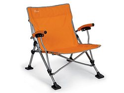Bertoni Ischia strandstol med öppning för parasoll, orange, en storlek