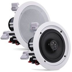 Pyle Altavoces empotrables, Pared, Techo, 6.5”, 200W, Dos vias, Tweeter de polimero, Estereo