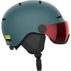 Salomon Orka Visor Casque de Ski pour Enfant, Idéal pour Le Ski et Le Snowboard, Gris, KM 5356