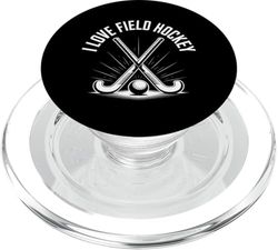 Me encanta el diseño del icono del deporte del hockey sobre césped PopSockets PopGrip para MagSafe