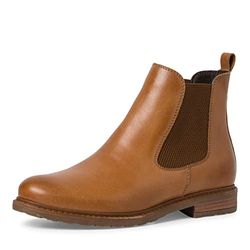 Tamaris Mujer Botines, señora Botas Chelsea,Botas,Medias Botas,botín,Bota de Deslizamiento,Plano,Nut Leather,37 EU